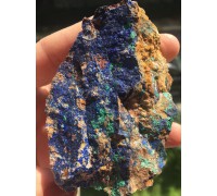 Yeşil Malakit Mineral ile Mavi Azurit